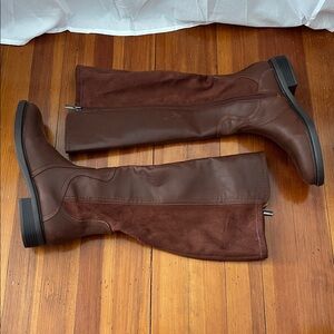 Lucky brand Brown Knee-High wide calf Boots
